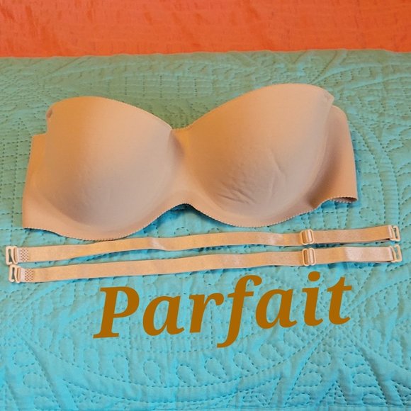 Parfait Berry Perry nude-bare strapless padded bra. Sz: 34C - Picture 1 of 7